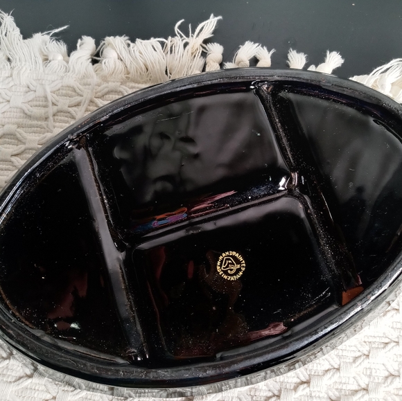 VINTAGE SNACK DISH TASHIRO SHOTEN JAPAN HAND PAINTED RAISED ENAMEL 1930s - Picture 7 of 10